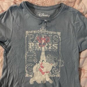 Disney Blue Shirt with Paris Print